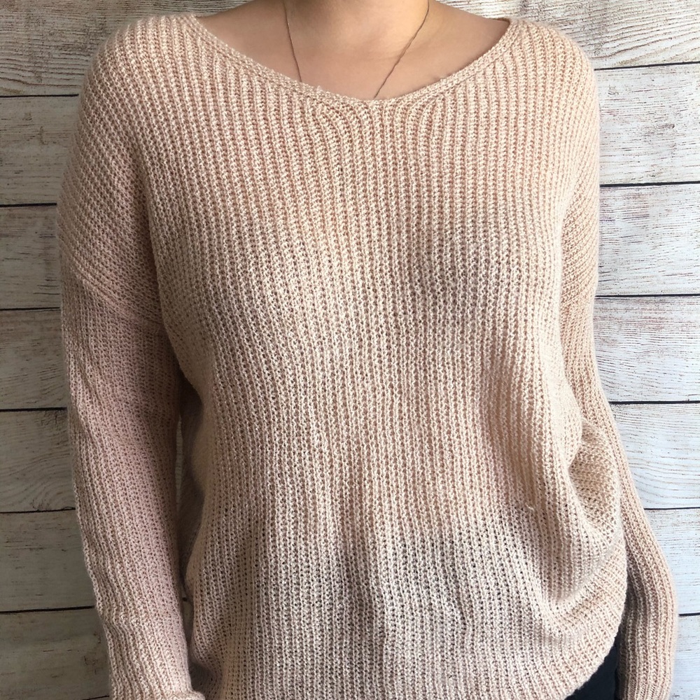 Beige Knitted Long Sleeve